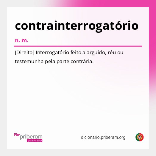 Significado de contrainterrogatório