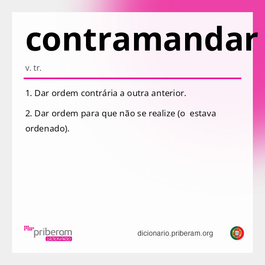 Significado de contramandar