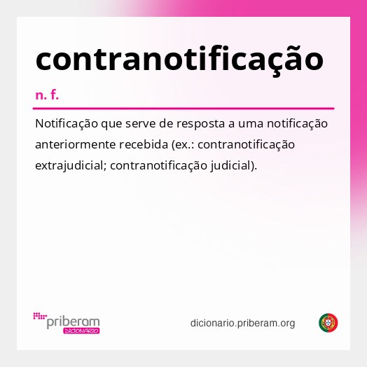Significado de contranotificação