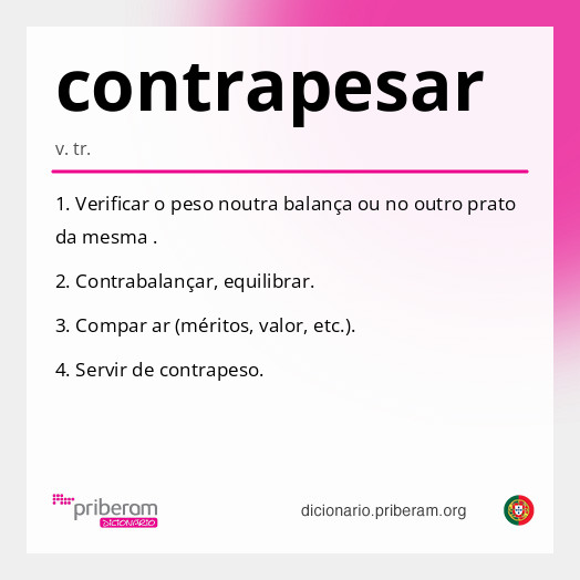 Significado de contrapesar