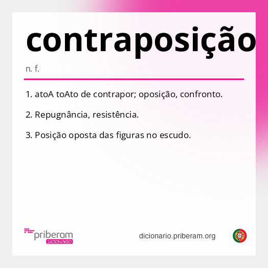 Significado de contraposição