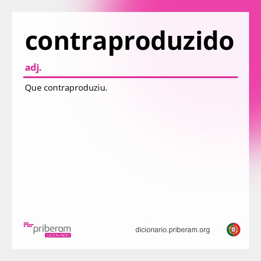 Significado de contraproduzido