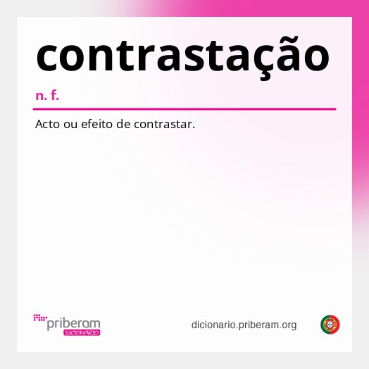 Significado de contrastação