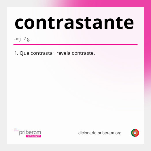 Significado de contrastante