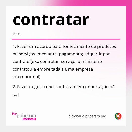 Significado de contratar