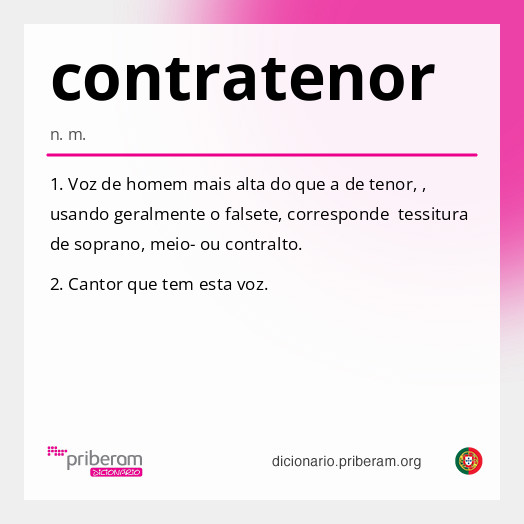 Significado de contratenor
