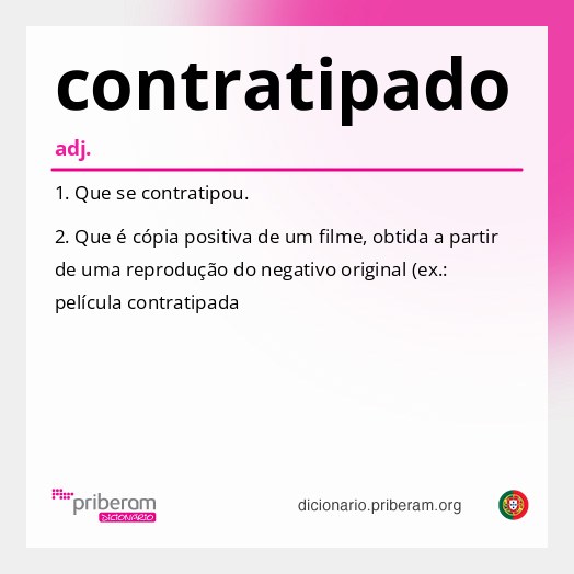 Significado de contratipado
