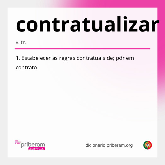 Significado de contratualizar