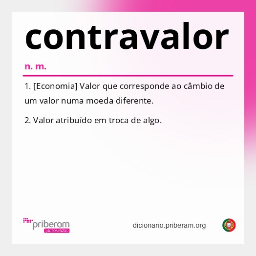Significado de contravalor