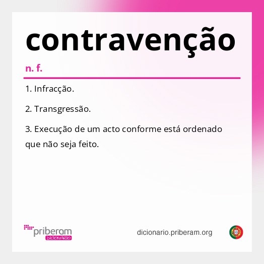 Significado de contravenção