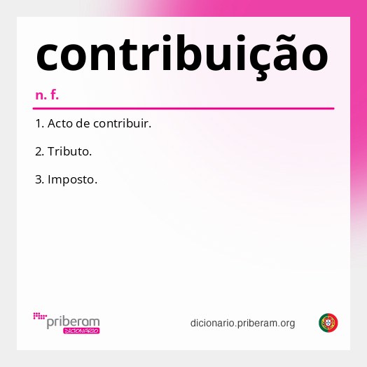 Significado de contribuição