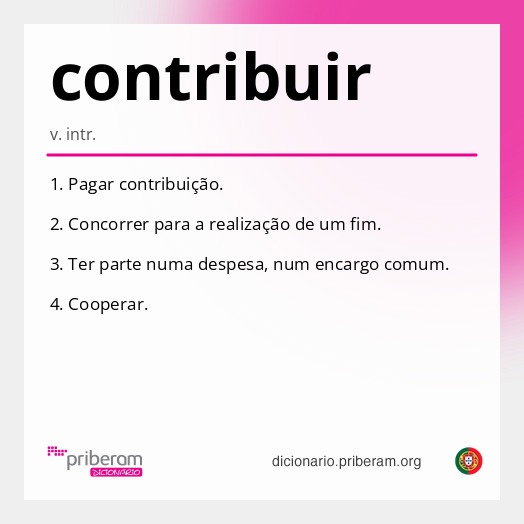 Significado de contribuir