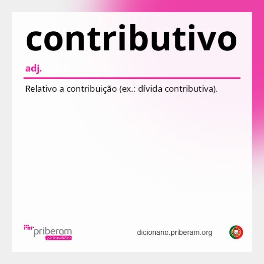 Significado de contributivo