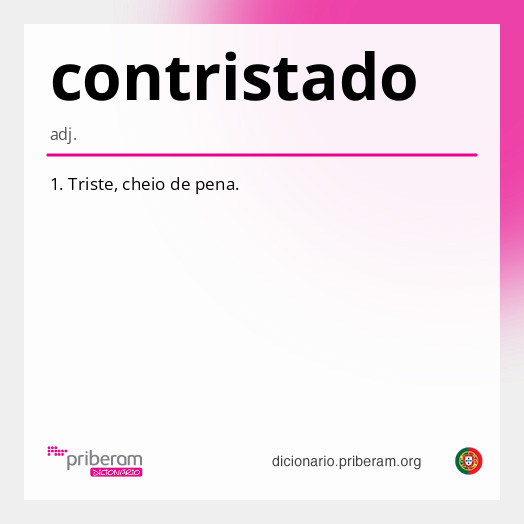Significado de contristado