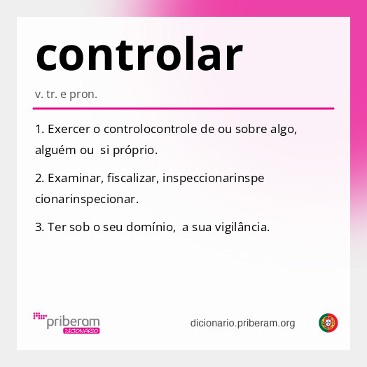 Significado de controlar