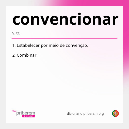 Significado de convencionar