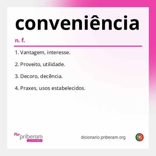 Significado de conveniência