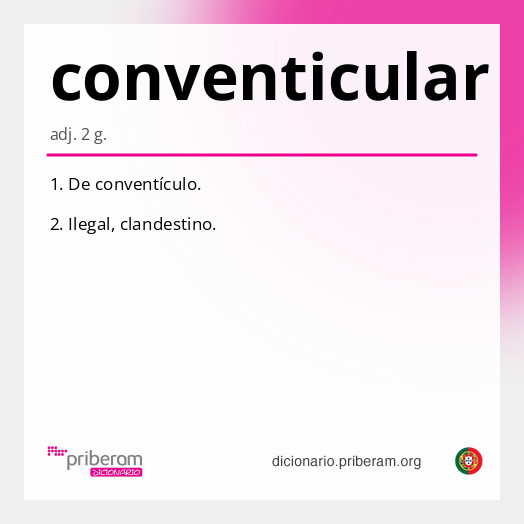 Significado de conventicular