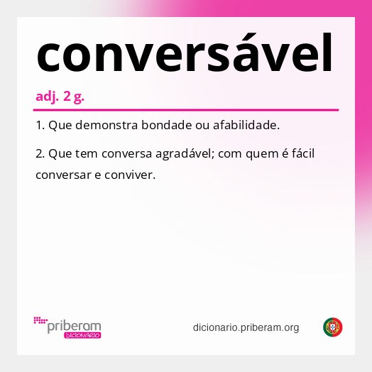 Significado de conversável