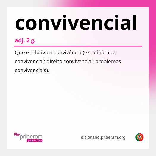 Significado de convivencial
