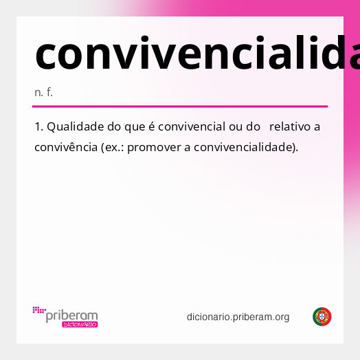 Significado de convivencialidade