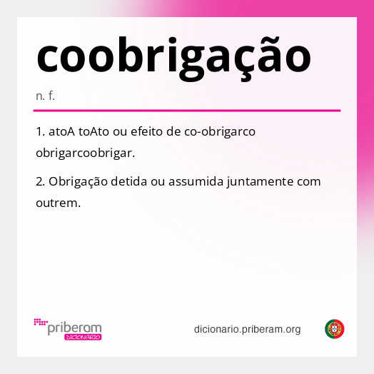 Significado de coobrigação
