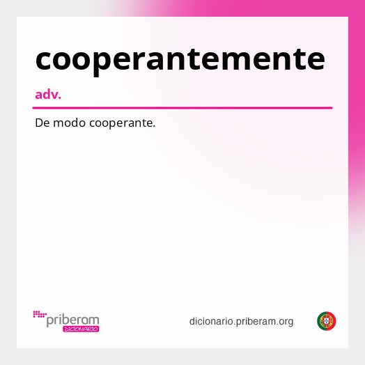 Significado de cooperantemente
