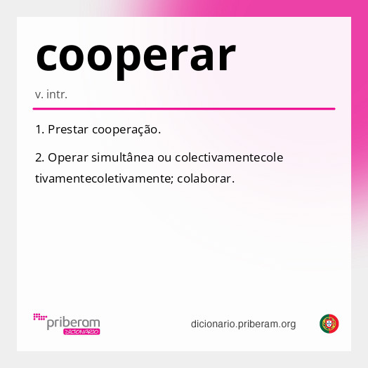 Significado de cooperar