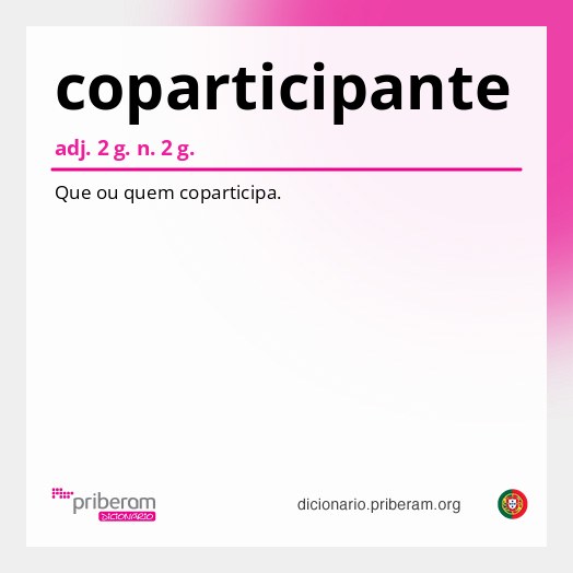 Significado de coparticipante