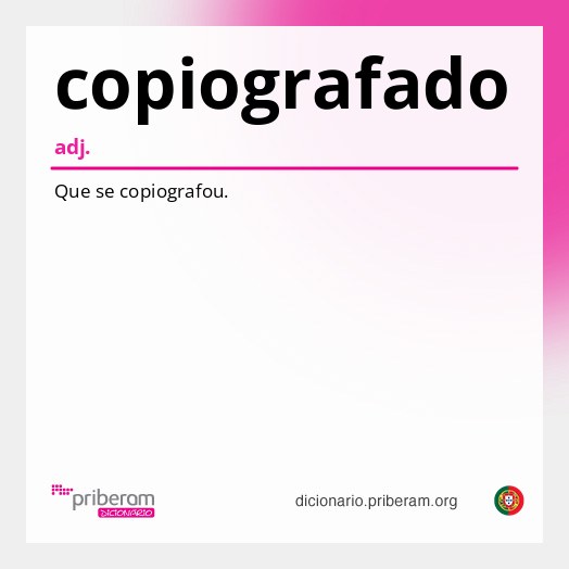 Significado de copiografado