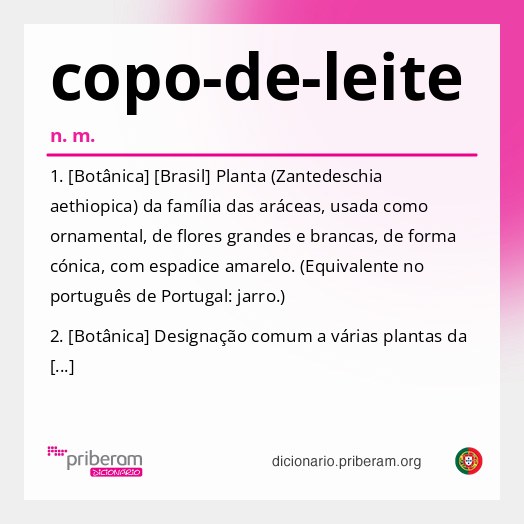 Significado de copo-de-leite