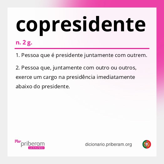 Significado de copresidente