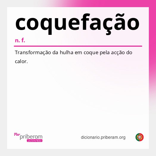 Significado de coquefação