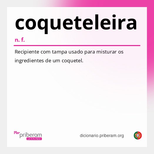 Significado de coqueteleira
