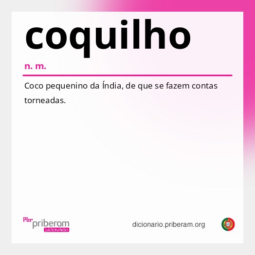 Significado de coquilho