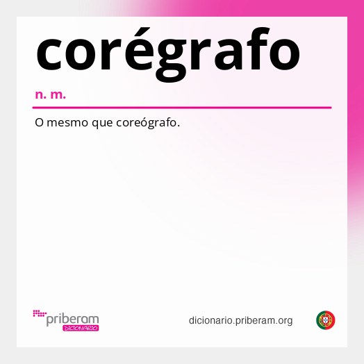 Significado de corégrafo