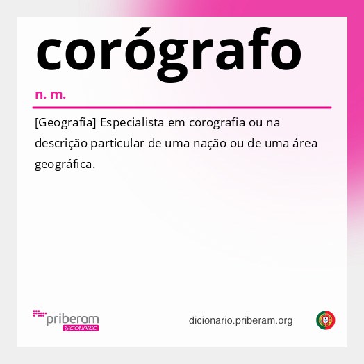Significado de corógrafo