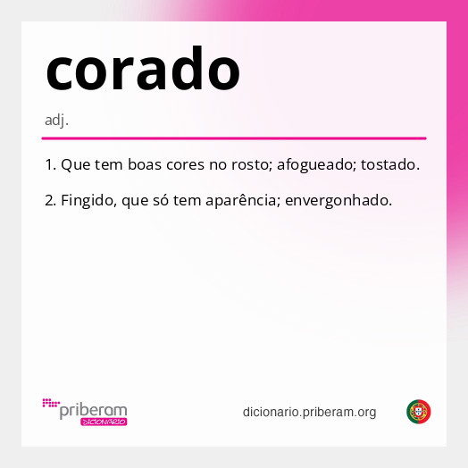 Significado de corado