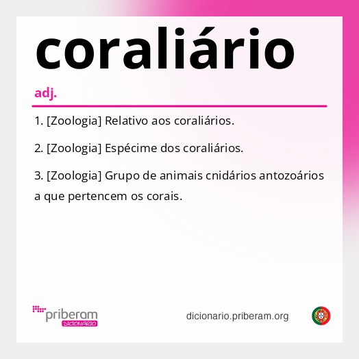 Significado de coraliário