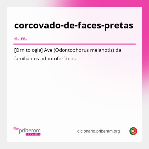 Significado de corcovado-de-faces-pretas