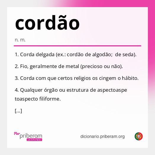 Significado de cordão