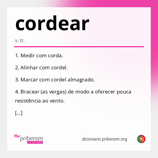 Significado de cordear