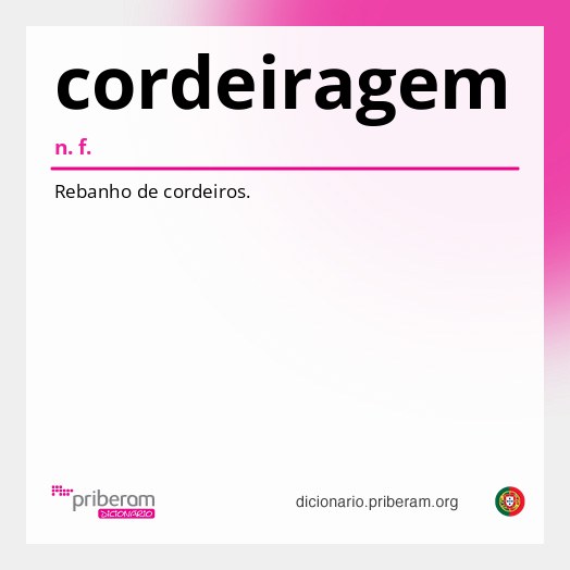 Significado de cordeiragem