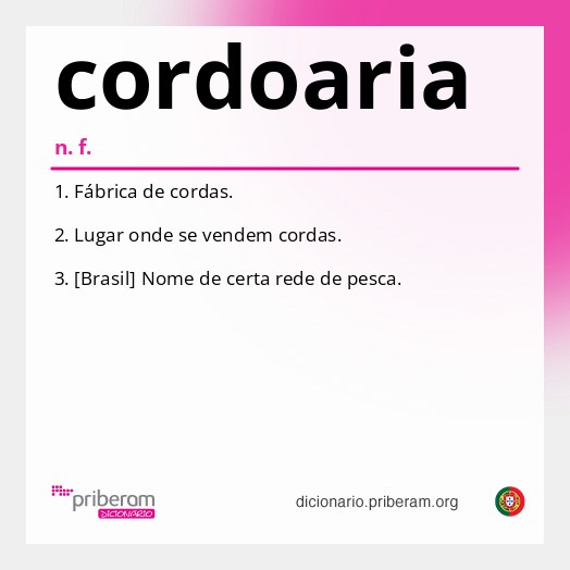 Significado de cordoaria