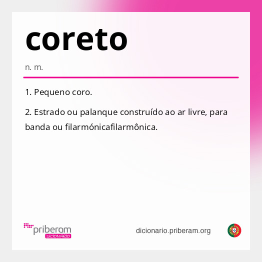 Significado de coreto