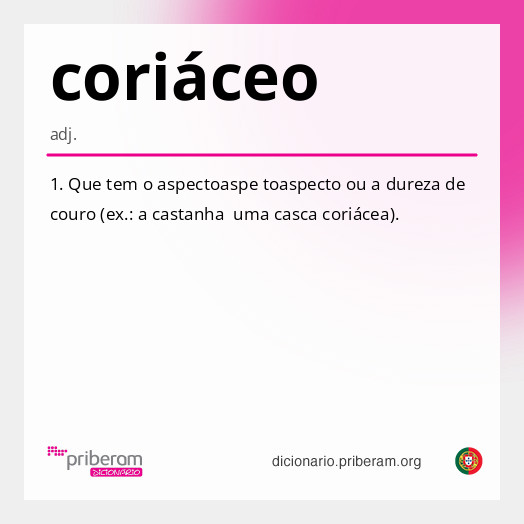 Significado de coriáceo