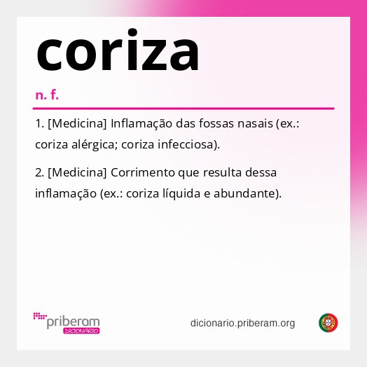 Significado de coriza