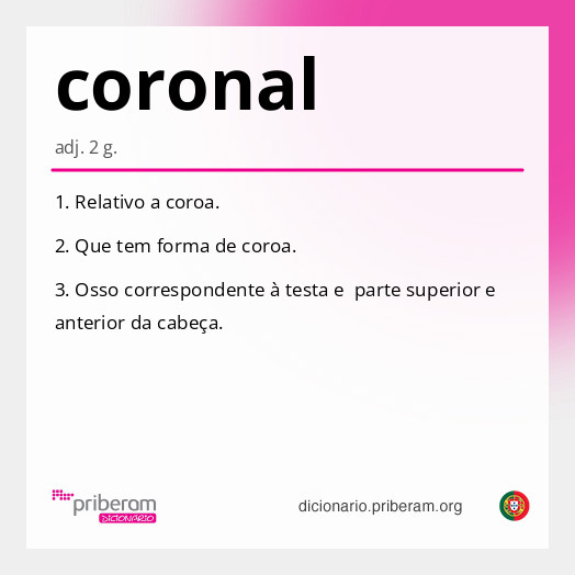 Significado de coronal