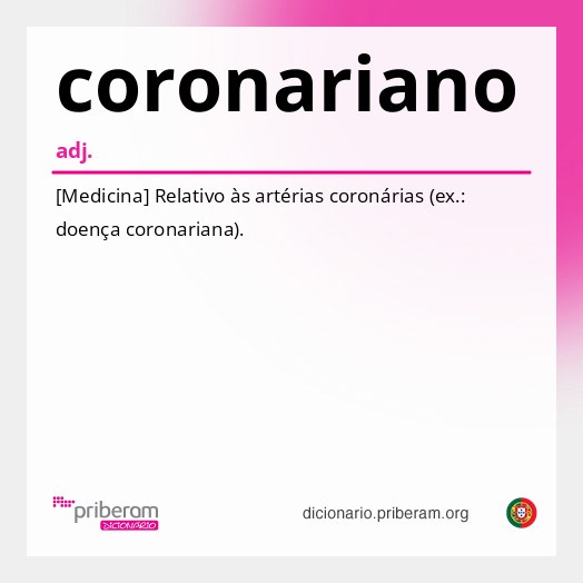 Significado de coronariano