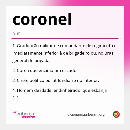 Significado de coronel